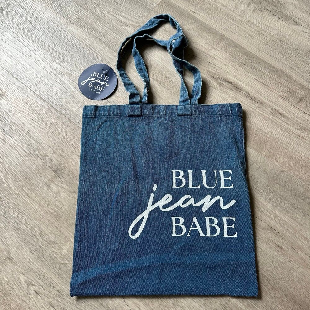 The Paper Store Blue Jean Babe Denim Tote Bag NEW NWT